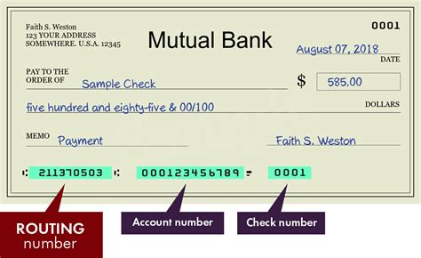 mutual routing number