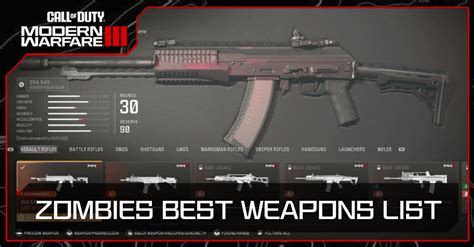 mw3 zombies best weapons