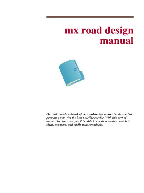 mx road design manual pdf Reader