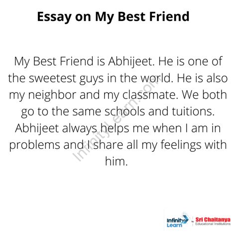 my best friend essay for class 6 Reader
