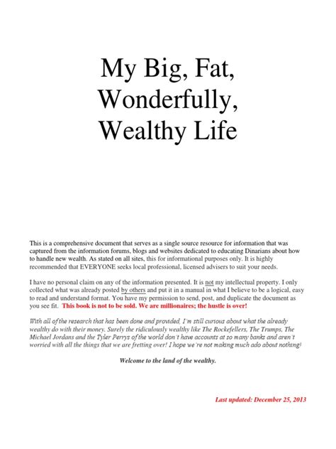 my big fat wonderfully wealthy life Ebook Reader
