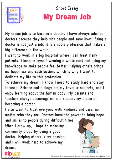 my dream job essay doctors Doc