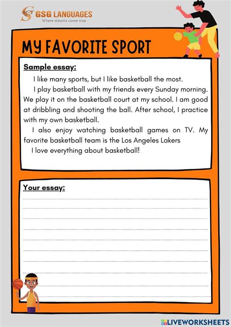 my favorite sport essay for kids Epub