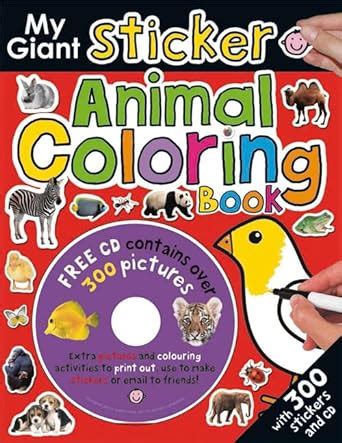 my giant sticker animal coloring book cd giant sticker activity PDF