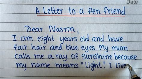 my pen friend essay PDF