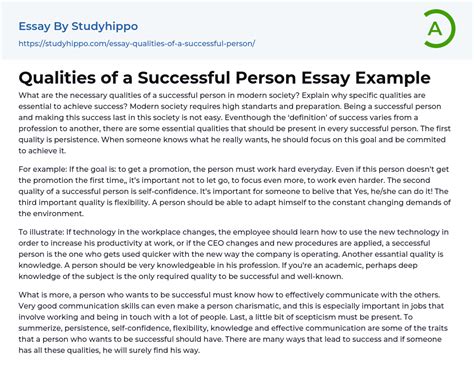 my personal qualities essay Kindle Editon