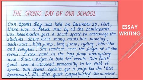 my school sports day essay Epub