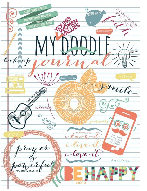 my young women values doodle journal Epub