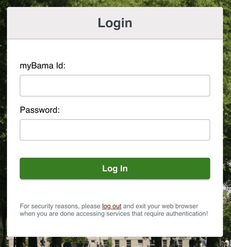 mybama log in