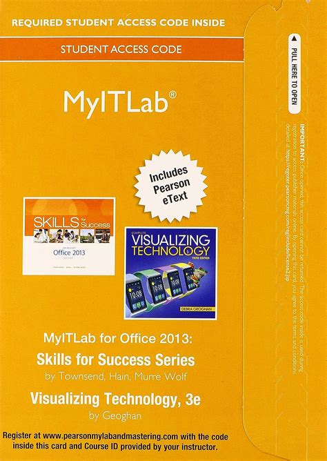 myitlab with Pearson eText Access Card for Skills for Success with Office 2013 Volume 1 Reader