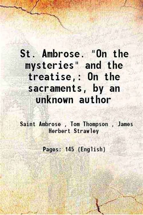 mysteries treatise sacraments saint ambrose PDF