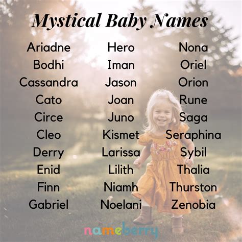 mystical names with a c