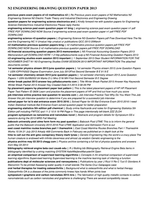 n2 engineering drawing question paper 2013 Reader