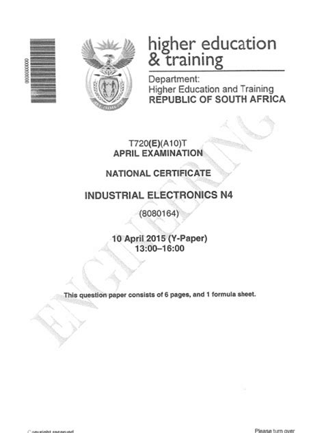 n4 industrial electronics question paper 11185 pdf Doc