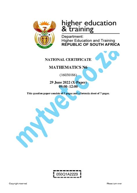 n6 mathematics question papers PDF