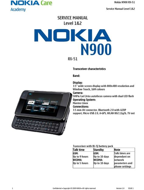 n900 service manual download PDF