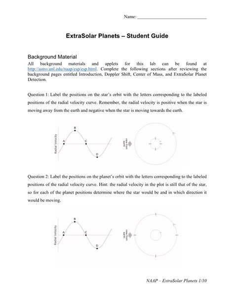 naap lab extrasolar planets student guide answers Kindle Editon