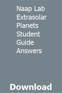 naap lab extrasolar planets student guide answers Kindle Editon