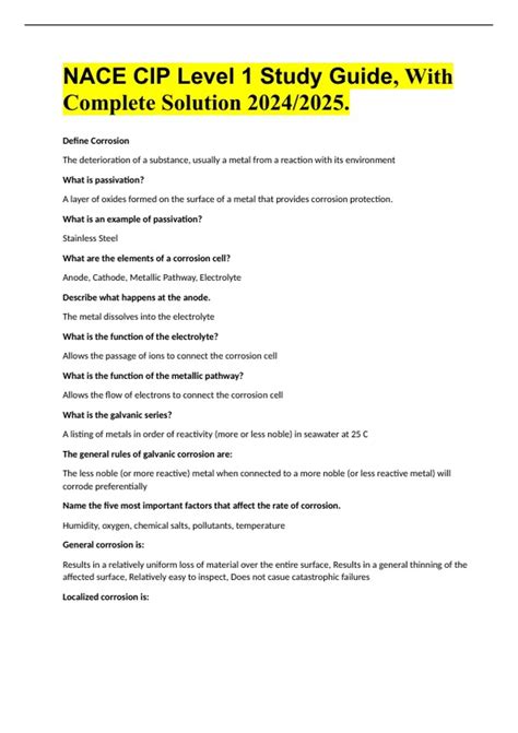 nace 1 study guide Kindle Editon