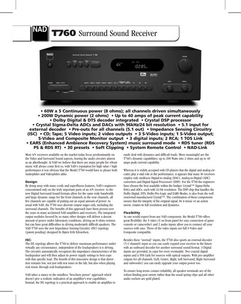 nad t760 user guide Doc