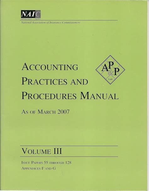 naic accounting practices and procedures manual Reader