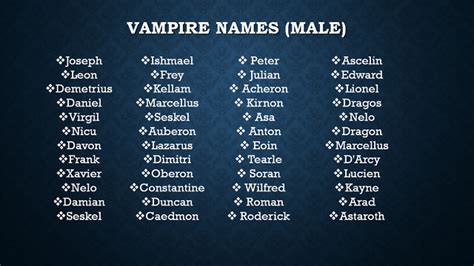 names for vampires guys