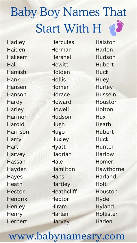 names that start with h