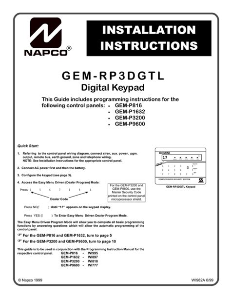 napco 1632 user manual Epub