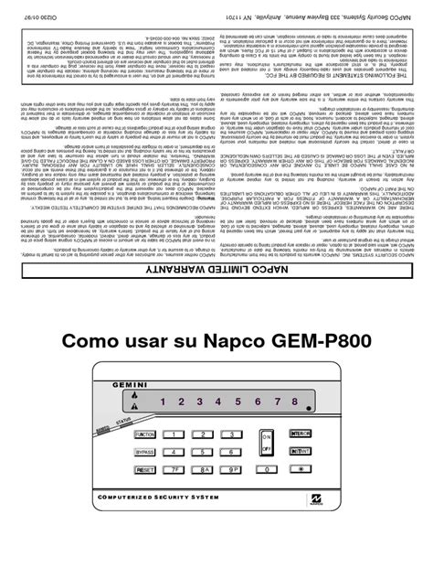 napco gem p800 manual Doc