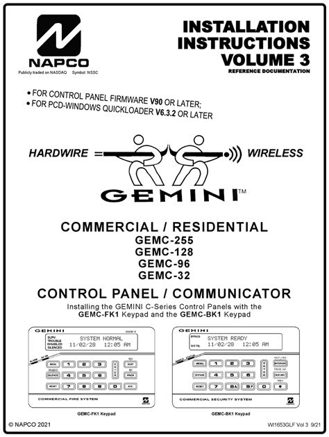 napco gemini manual pdf Reader
