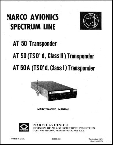 narco at 50a transponder manual pdf Kindle Editon