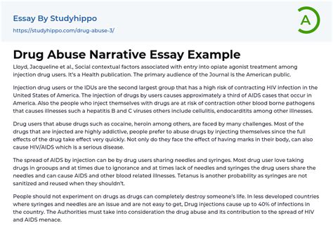 narrative writing examples drug safety Reader