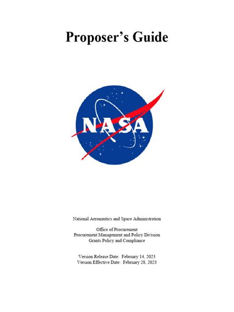 nasa guide for proposers Reader