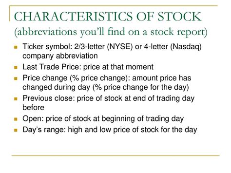 nasdaq stock abbreviations