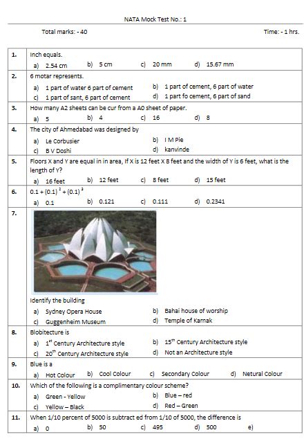 nata exam paper 2012 Epub