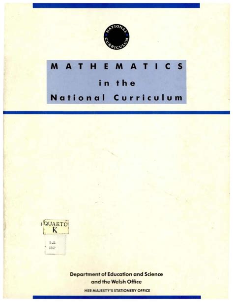 national curriculum for mathematics PDF