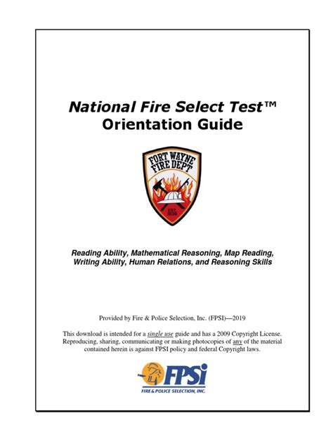 national fire select test study guide Reader