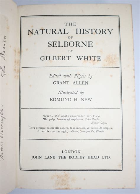 natural history selborne gilbert white Doc