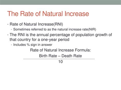 natural increase rate