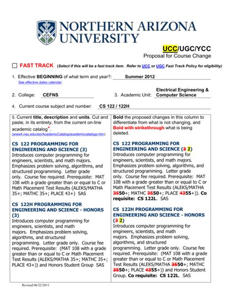 Nau Course Catalog