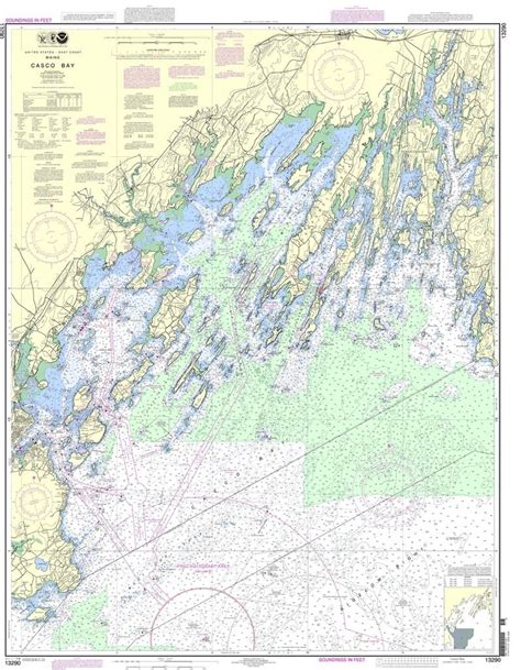 Nautical Chart Casco Bay Maine