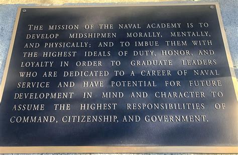 naval academy mission statement