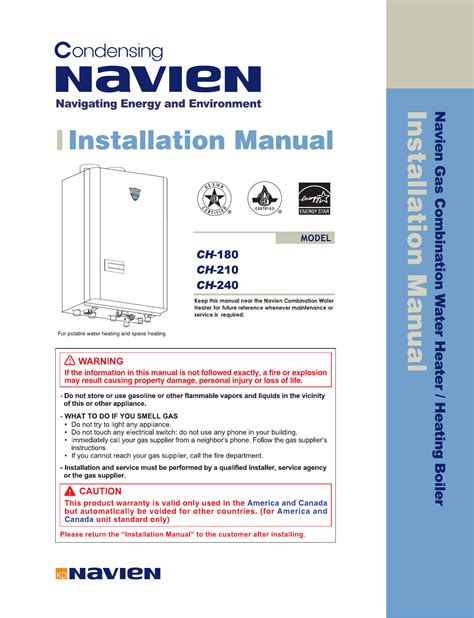 navien ch 180 210 240 installation manual user guide PDF