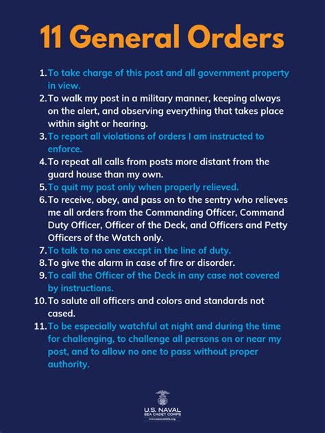 navy 11 general orders