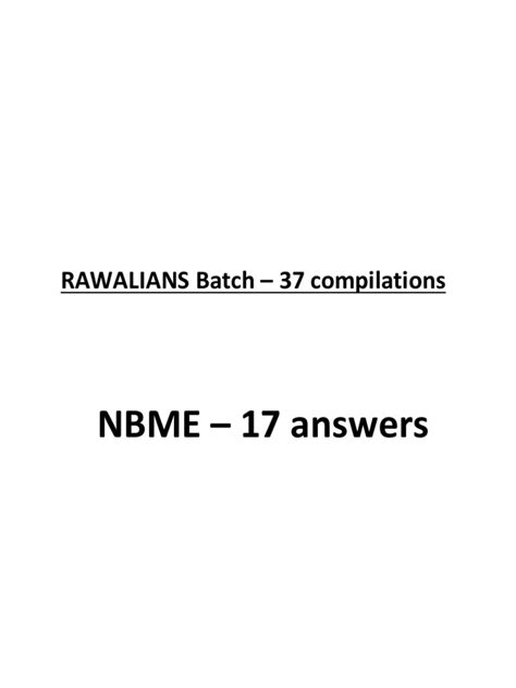 nbme 17 answers Ebook PDF