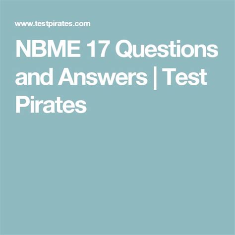 nbme 17 answers Ebook PDF