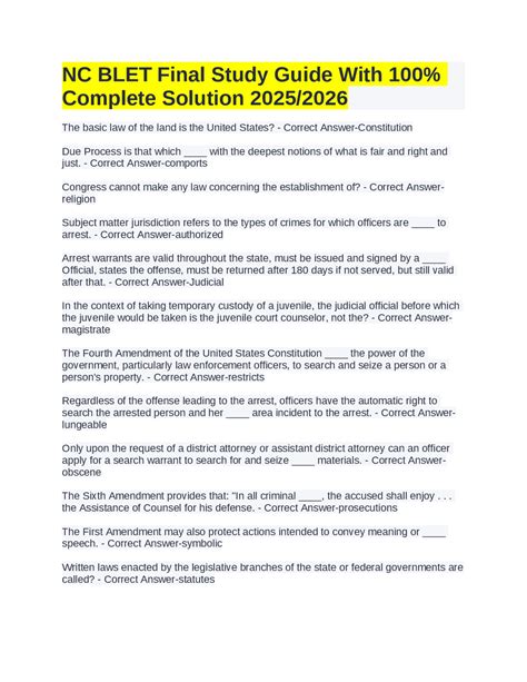 nc blet study guide PDF