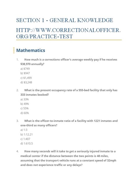 nc correctional officer sergeant exam questions PDF PDF