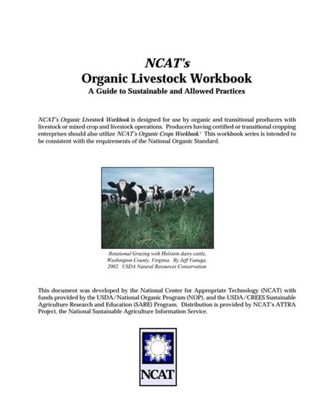 ncatand39s organic livestock workbook ncat pdf PDF