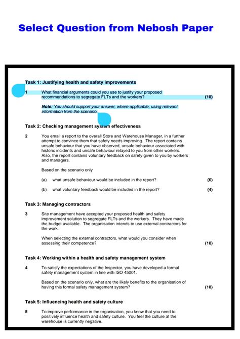 nebosh igc exam revision and model paper Epub